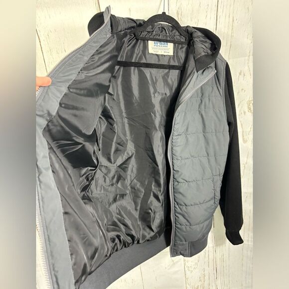 ‼️final must bundle‼️ Urban Pipeline Boys Hoodie Zip Jacket Gray Black - Picture 4 of 6